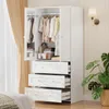 VOWNER Kleiderschrank, 2 Schrank, Garderobenschrank mit Produktbild-Vorschau 5