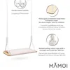 MAMOI® Altalena in legno con seduta in velluto, tavoletta Anteprima dell’immagine prodotto 3