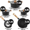 Kochtopf-Set schwarz Topfset Pfannenset Kochtopf Produktbild-Vorschau 4