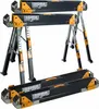 A set of two TOUGHBUILT sawhorses/work tables, with another set folded and stacked below. Anteprima dell’immagine prodotto