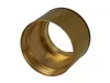 A close-up studio shot of a brass ring with internal threading, isolated on a white background. Produktbild-Vorschau