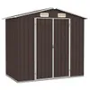 vidaXL Capanno da giardino Marrone 205x129x183 cm Acciaio Anteprima dell’immagine prodotto 14