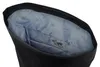 The inside of a black backpack with a light blue patterned lining. Anteprima dell’immagine prodotto