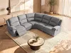 Ecksofa mit Relaxfunktion, gepolstert, hellgrau - RIETI Produktbild-Vorschau 2