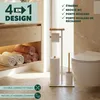eluno Garniture de WC sur pied 4en1, brosse de WC, Voir les images du produit 2
