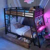 STILVORA Hochbett 90x200 mit Schreibtisch,Kinderbett mit Produktbild-Vorschau 6