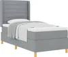 Boxspringbett mit Matratze Hellgrau 90 x 190 cm Stoff Produktbild-Vorschau 1