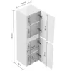 Limes Badezimmer Hochschrank 112cm  Softclose Wandmontage Produktbild-Vorschau 3