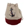 Rucksack Seesack Baumwolle mit Ankermotiv Größe: rot / H: Produktbild-Vorschau 2