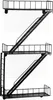 Fire Escape Wandregal Schwarz Metall - Hängeregal mit Produktbild-Vorschau 5