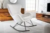 Design Schaukelstuhl SCANDINAVIA SWING weiß Bouclé Sessel Produktbild-Vorschau 4
