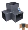 GeZu Impex Pfostenecke 3 Balken 81 x 81 mm Anthrazit Produktbild-Vorschau 1