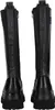 A pair of black knee-high boots with a chunky sole, shown from the back. Anteprima dell’immagine prodotto