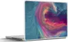 MuchoWow® Laptop Aufkleber Sticker Cover Flüssig - Rosa - Produktbild-Vorschau 1