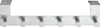 A silver colored over-the-door hook rack with six hooks. Anteprima dell’immagine prodotto