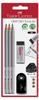 Faber-Castell Grip 2001 Exam Set, 2B, Silber, Dreieckig, Produktbild-Vorschau 1