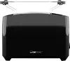 A black Clatronic toaster is shown from the front on a white background. Produktbild-Vorschau