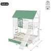 A diagram of a bunk bed with dimensions and safety information. Náhled obrázku produktu