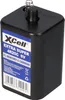 A black 6V battery with a blue and white label. Anteprima dell’immagine prodotto