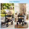 COSTWAY Rollator pieghevole e leggero con seduta, sedia a Anteprima dell’immagine prodotto 2