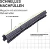 A product image showing a strip of staples with descriptive text and arrows pointing to different parts. Náhľad obrázku produktu