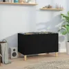 Plattenschrank Schwarz 74,5x38x48 cm Holzwerkstoff Produktbild-Vorschau 2