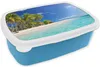 KitchenYeah® Lunchbox Brotzeit Brotdose 17x11 cm Strand - Produktbild-Vorschau 1