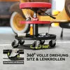 HOMCOM Werkstatthocker mit Rollen Tabletts höhenverstellbar Produktbild-Vorschau 7