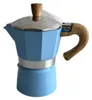 Espressokocher 3 Tassen Aluminium Blau Mokkakanne Produktbild-Vorschau 9