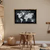 MuchoWow® Poster Weltkarte - Kreidetafel - Weiß 90x60 cm - Produktbild-Vorschau 6