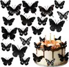 Gaufre Papillon noir Décoration comestible pour gâteaux 23 Voir les images du produit 1