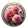 GKA XL Sonnenfänger Rosen rosa 20 cm Buntglas Lichtfänger Produktbild-Vorschau 5