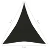 vidaXL Tenda da sole 160 g/m² Nero 5x6x6 m HDPE Anteprima dell’immagine prodotto 13