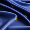 A close-up, draped view of a blue fabric with a pattern of stars, likely a curtain or flag. Produktbild-Vorschau
