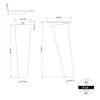 Schräg Buchenbein UNIQ 15 cm mit Montageplatte Weiß 4 Stück Produktbild-Vorschau 2