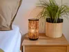 Vintage Tischlampe mit Rattan Lampenschirm Boho Stil für Produktbild-Vorschau 5