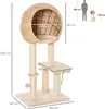 PawHut kattenboom, 100 cm, krabpaal met kattenhol, sisal, Productafbeelding-voorbeeld 3