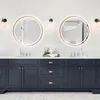 A modern bathroom vanity with two round mirrors above. Podgląd zdjęcia produktu
