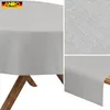 Tischdecke 140x220cm Oval Hellgrau DanceDirty abwaschbar Leinenoptik wetterfest Falschuni, Ansicht 6 Anteprima dell’immagine prodotto