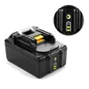 A black power tool battery pack shown from a three-quarter angle on a white background. Produktbild-Vorschau