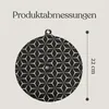 A circular mat with a geometric pattern is shown next to a measurement indicator. Anteprima dell’immagine prodotto