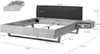 MASSIVMOEBEL24 Bett mit Nachttisch rechts Eiche 180x200x85 Produktbild-Vorschau 8