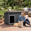 KOMFOTTEU Hundehütte Outdoor, Hundehaus für mittelgroße Produktbild-Vorschau 7