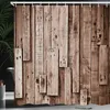 ABAKUHAUS Rideau de douche en bois, grange vintage, Voir les images du produit 4