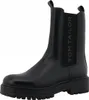 A black Chelsea boot with elastic side panels and a thick sole, shown against a white background. Produktbild-Vorschau