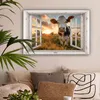 MuchoWow® - Leinwandbilder - Aussicht - Kuh - Wiese - Natur Produktbild-Vorschau 2