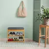 Relaxdays Schuhbank, Polsterbank mit Schuhablage, 2 Ebenen, Produktbild-Vorschau 2