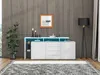 okwish Sideboard mit 4 Glasböden und 2 Tür und LED-Leuchten Produktbild-Vorschau 5