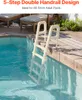 Scala per piscine VEVOR, 5 gradini, inclinazione di 75°, Anteprima dell’immagine prodotto 2