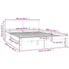 A diagram of a bed frame with dimensions indicated. Voir les images du produit